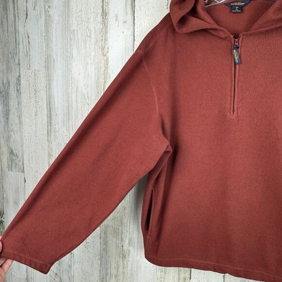 Woolrich Half Zip Fleece Hoodie Size large - Picture 3 of 7